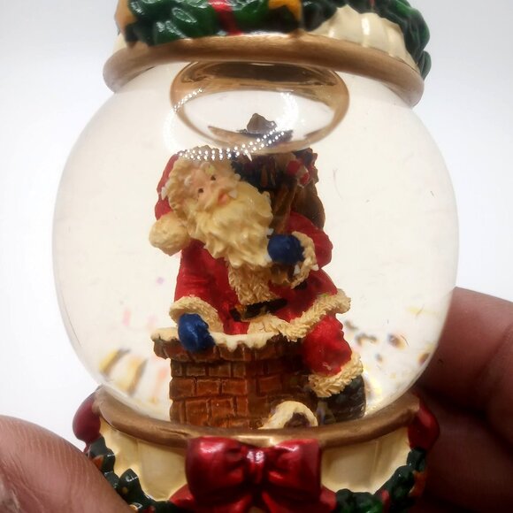Kirkland Signature Santa Snow Water Globe Holiday Christmas Hanging Ornament 5" - Picture 7 of 12